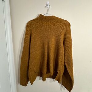 Abercrombie and fitch mustard mock neck